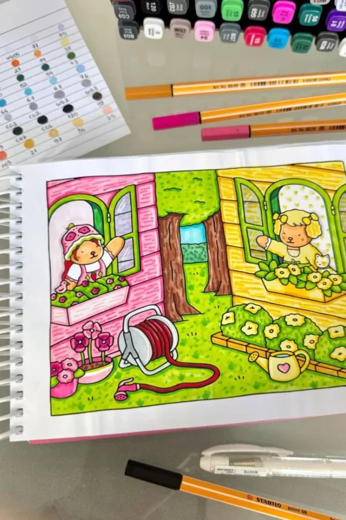 Desenho colorido do livro Bobbie Goods que representa criatividade e liberdade para se expressar.