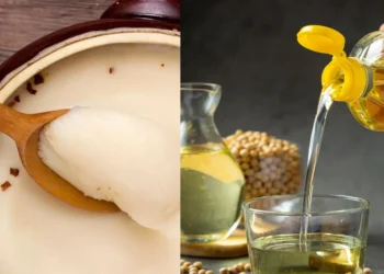 Comparação entre banha de porco e óleo de soja para cozinhar