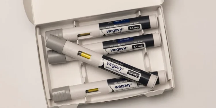 Canetas injetáveis do medicamento Wegovy, usado no tratamento da obesidade